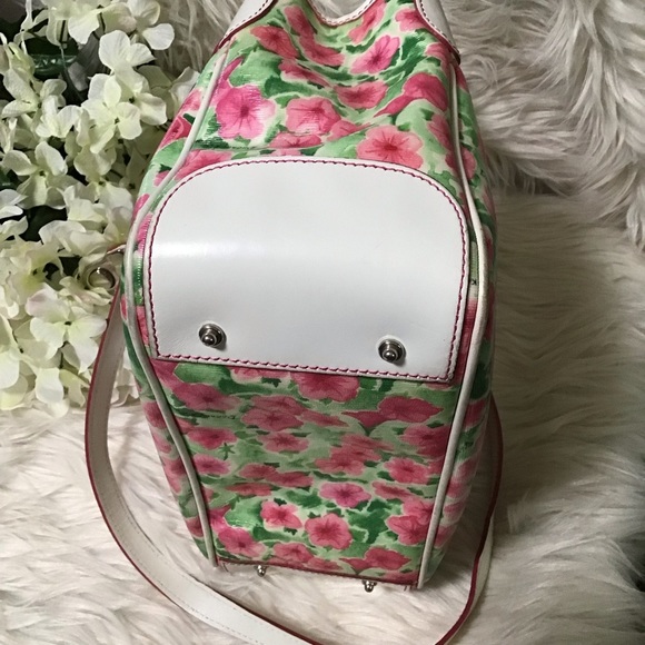 (1373) Dooney petunia floral spring satchel vintage pattern🌸🌸🌸 - Picture 4 of 16
